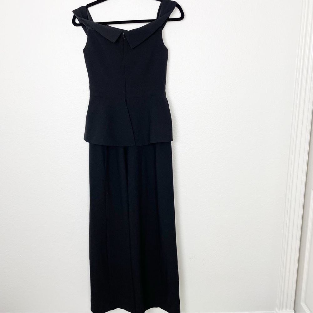 Black Halo La Reina Off the Shoulder Jumpsuit Size 2 Cocktail Evening Party - Picture 3 of 6